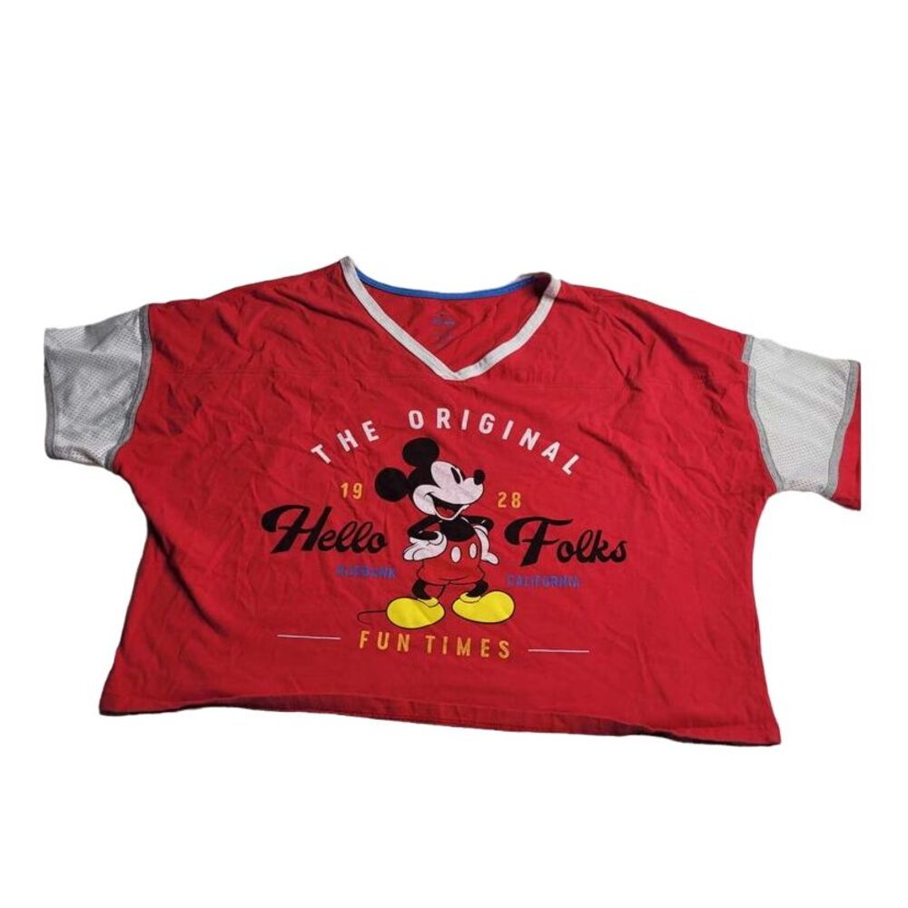 3299 Disney Mickey Mouse Crop Top Women's‎ XL